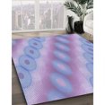 thumbnail image 3 of Ahgly Tapis d'Intérieur Lavable en Machine Carré Transitionnel Moyen Violet, 5 Pieds Carré, 3 of 7