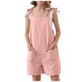 thumbnail image 1 of MIASHUI Rompers for Girls Casual Summer Jumpsuits Adjustable Strap Romper Baggy Overalls,Pink,10-11 Years, 1 of 5
