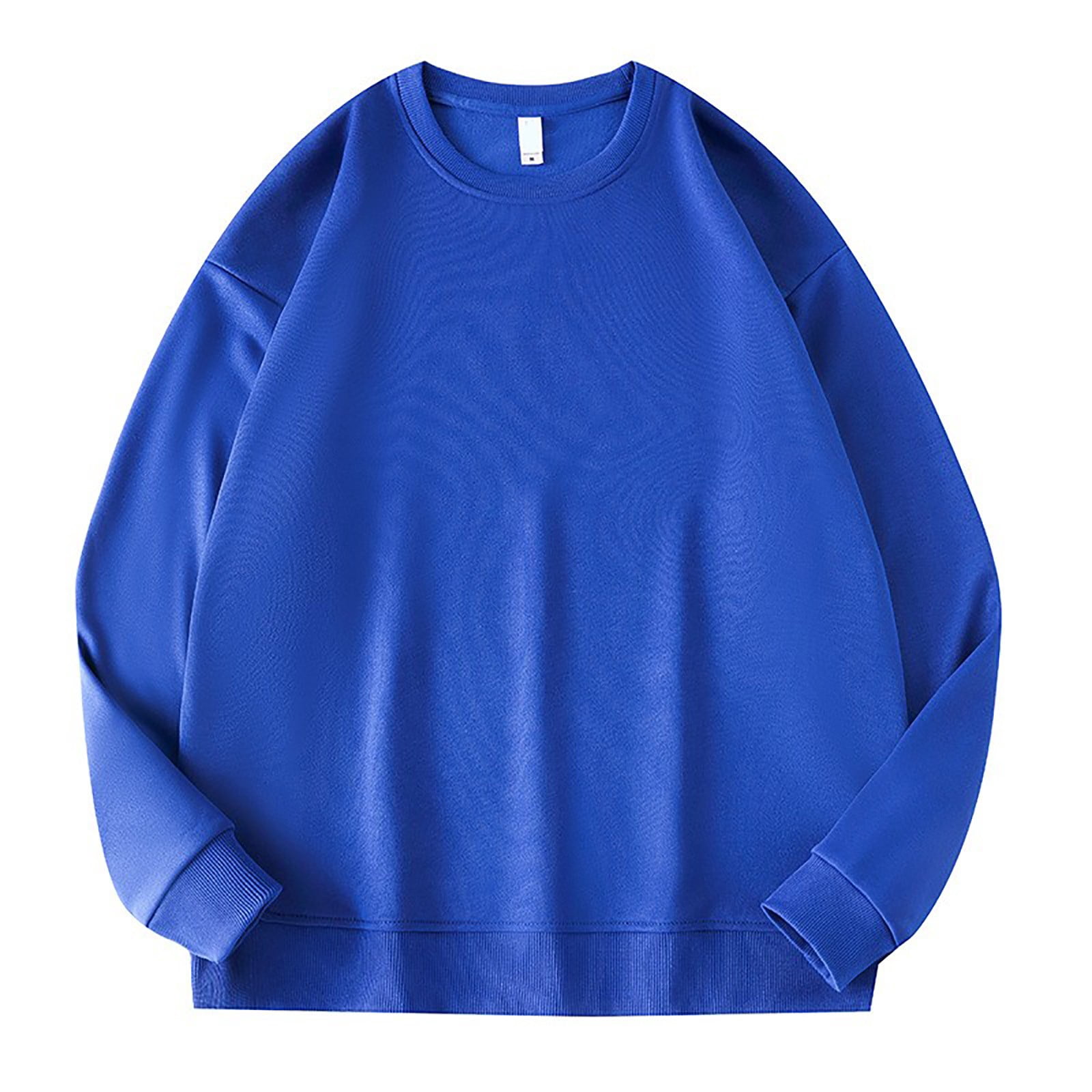 Ketyyh-chn99 Chandails pour Hommes à Col Rond Chandail à Col Rond pour Hommes à Manches Longues Décontracté Chaud en Laine Chandail Bleu,G