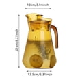 thumbnail image 3 of Oleegame 2PC Glass Bottle Acrylic Pitcher 1100ML Plastic Pitcher Clear Plastic Pitcher With Lid Heat Small Plastic Water Pitcher For Tea Lemonade Juice Milk, 3 of 6