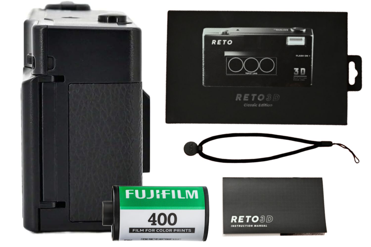 RETO 3D Classic 35mm Film Camera - Retro Lenticular 3D Effect