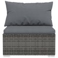 thumbnail image 2 of vidaXL 2 Piece Garden Lounge Set with Cushions Poly Rattan Grey, 2 of 3