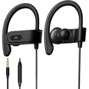 Avantree E171 Sports Earbuds Wired with Microphone, Sweatproof Wrap Around Earphones with Over Ear Hook, in Ear Running Headphones for Workout Exercise Gym Compatible with iPhone, Cell Phones