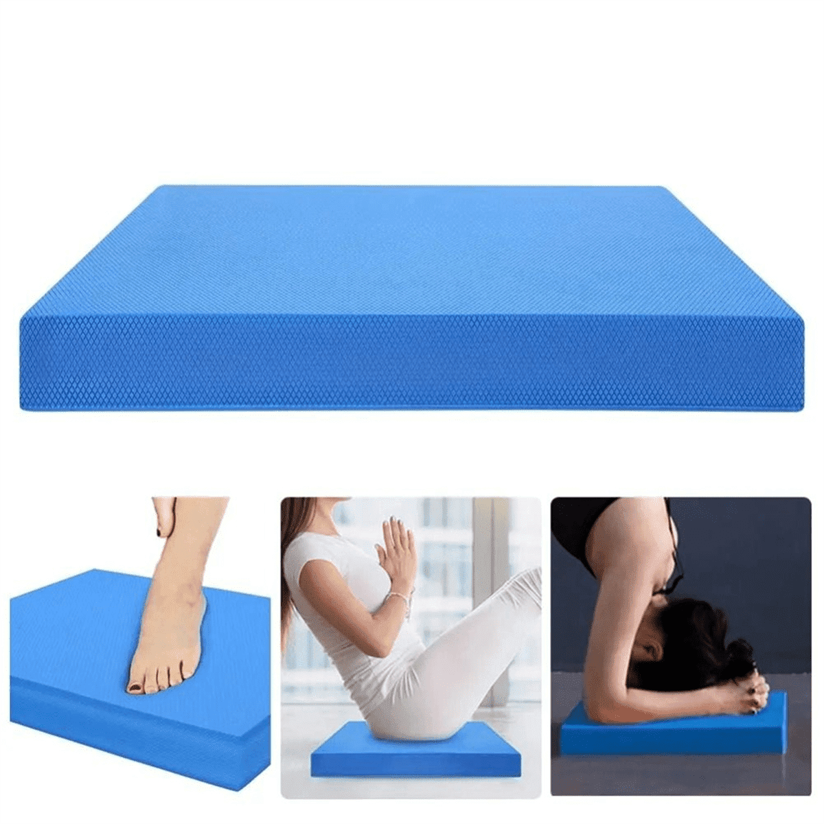 Mictong foam balance yoga mat, fitness mat yoga mat, special kneeling mat for sports, flat support core training foam balance mat, blue, 1 piece