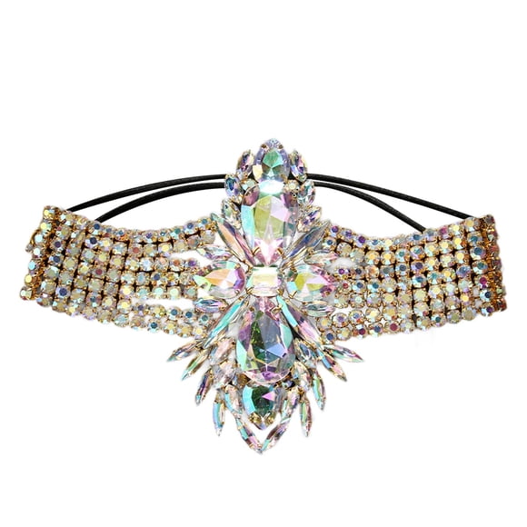 Langgg Chaîne de Jambe Légère Décorative Cadeau Costume Couleur Cuisse Mariage Chaîne Corporelle Chaîne Dorée Couleur Or 17x10,9 cm