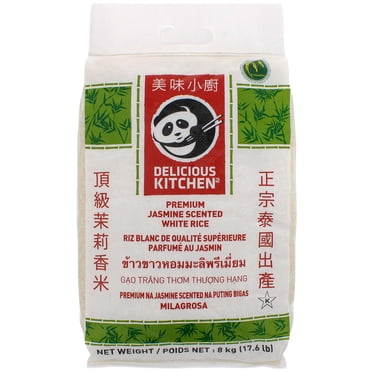 Delicious Kitchen Riz Blanc de Qualité Supérieure Parfumé au Jasmin 8kg