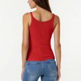 thumbnail image 4 of Yuyuzo Plus Size Tank Tops for Women Ribbed Knit Sleeveless Crop Tops Round Neck Slim Fitted Soft Base Layer Camis Tees, 4 of 5