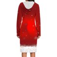thumbnail image 4 of TIMIFIS Robe Chandail à Capuche pour Femme, Imprimé de Noël, Ample, Manches Longues, Haut Chandail à Capuche, Robe à Capuche avec Poches, 4 of 6