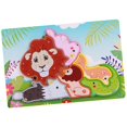 thumbnail image 1 of HILABEE Wooden Animal Puzzles Early Educational Animal Recognition Shape Matching Puzzle Lion, 1 of 9