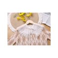 thumbnail image 5 of INSPIRE CHIC Detachable Fake Collar, Semi-Sheer Embroidery Mini Cape Neck Ruff for Blouse White-1(No Back Slit), 5 of 5