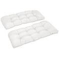 thumbnail image 1 of Outsunny Coussins de Banc de Patio 2 Pcs Coussin de Causeuse d'Extérieur 2 Places Blanc, 1 of 9