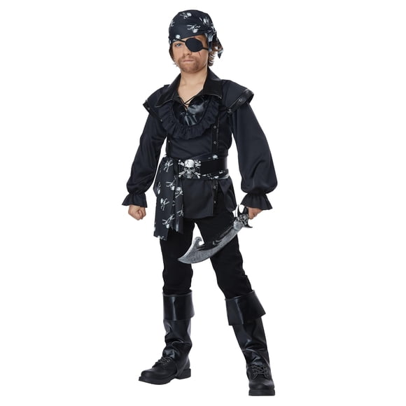 California Costumes Boys Skull Island Pirate Child Costume Black/White, Small