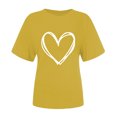 thumbnail image 4 of Meichang Femmes Valentines Day Chemises Hauts Mignons T-Shirts Graphiques Cœur Hauts de Fête Manches Courtes Blouses Décontractées de Printemps Col Rond Chandails à Enfiler T-Shirts, 4 of 6