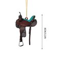 thumbnail image 3 of Wzzjkit Flat Western Saddle Cowboy Flat Pendant Car Rearview Mirror Backpack Accessories Pendant, 3 of 6
