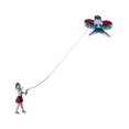 thumbnail image 4 of Milaget 1:64 Scale Miniature Kite Flying Figure Lightweight Multifunctional Handmade Red Dress Girl, 4 of 9