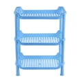 thumbnail image 1 of 3 Layer Square Triangular Corner Storage Organizing Caddy Stand For Bathroom Hot Pan Holder for Counter Foldable Kitchen Stainless Steel Sponge Holder Wooden Rack for Kitchen over Rack Bottle Rack, 1 of 3