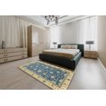 thumbnail image 4 of Ahgly Company Indoor Round Abstract Green Oriental Area Rugs, 4' Round, 4 of 6