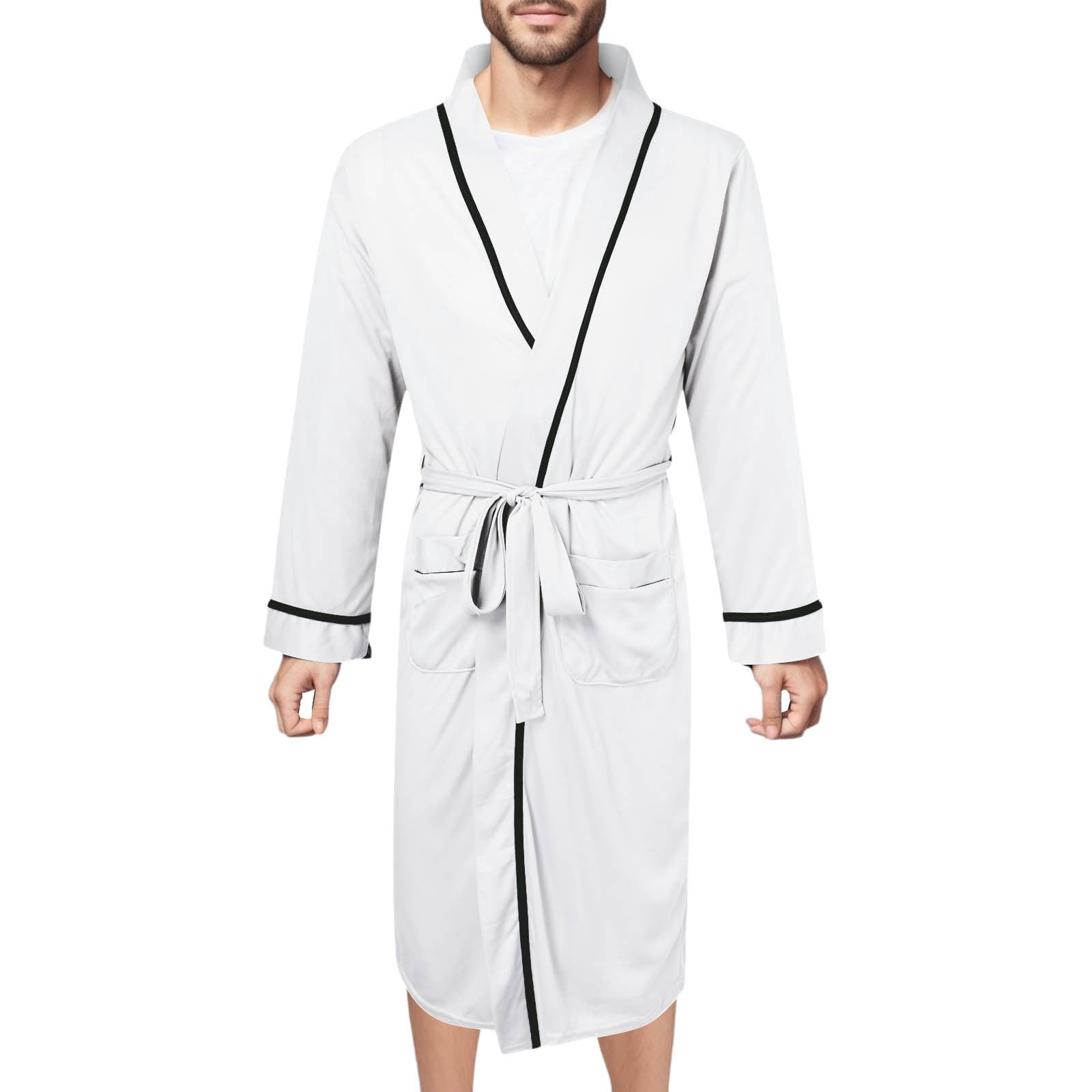 Kcodviy Mens Spring and Summer Knit Pants for Men Cotton Bathrobe Cuffed Pants for Elderly Men Bathrobe Spring and Autumn Men Mens Pajamas Set Bathrobe Mens Pajamas Home Wear