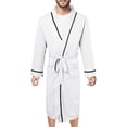 thumbnail image 1 of Kcodviy Mens Spring and Summer Flannel Mens Pajamas Cotton Bathrobe Men Mens Pajamas Set Bathrobe Spring and Autumn Pants for Big and Tall Men Bathrobe Mens Pajamas Home Wear, 1 of 5