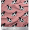 thumbnail image 1 of Soimoi Viscose Chiffon Fabric Basset Hound Dog Fabric Prints by Yard 42 Inch Wide, 1 of 3