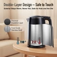 thumbnail image 4 of Mecity Electric Kettle 1.7L Touch Screen Temperature Control Water Boiler, No Plastic Contact with Water. 6 Preset Temperature Programs, 2 Hours Keep, 4 of 9