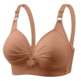 thumbnail image 3 of Pisexur 5PC Womens Bras No Underwire Seamless Pleated Full Coverage Bra Wireless Bras for Women Solid Color High Support Everyday Bra Underwear Plus Size Bras for Women, 3 of 6