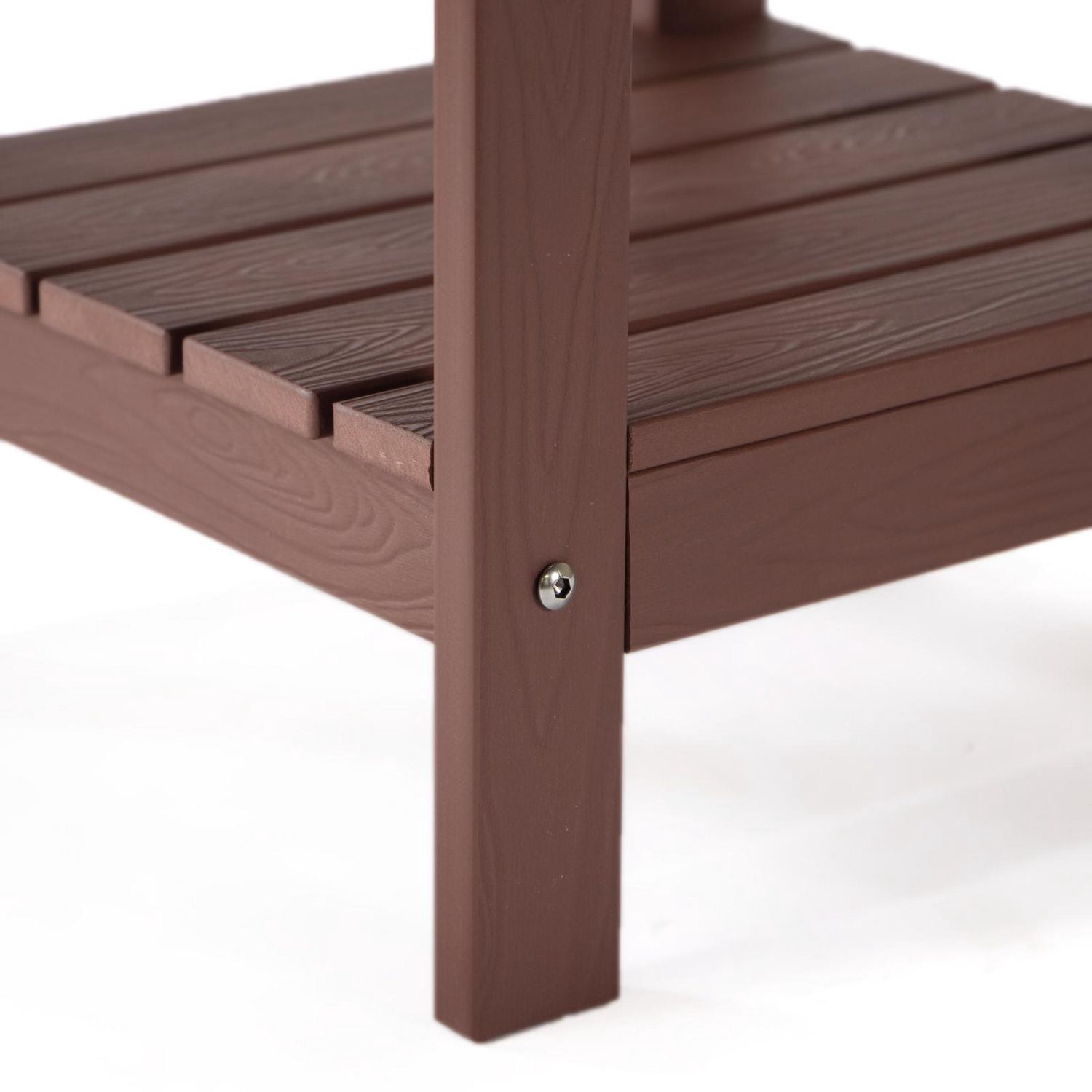 Tanfly Polycarbonate Side Table with Shelf for Indoor/Outdoor Use – Red