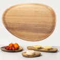 thumbnail image 4 of Modern and Personalized Walnut Wood Dinner Plate, Easy Cleaning & Lightweight for Desserts, Snacks, Fruits,Unique Japanese Style, Suitable for Tea, Reusable and, 4 of 7