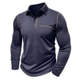 thumbnail image 2 of FAIWAD Men's Long Sleeve Shirts Casual Button Down Basic Golf Pullover Tops Lightweight Work Athletic T-Shirt, 2 of 9