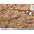 thumbnail image 2 of Soimoi Yellow Georgette Viscose Fabric Leopard & Wild Animal Skin Decor Fabric Printed BTY 42 Inch Wide, 2 of 3