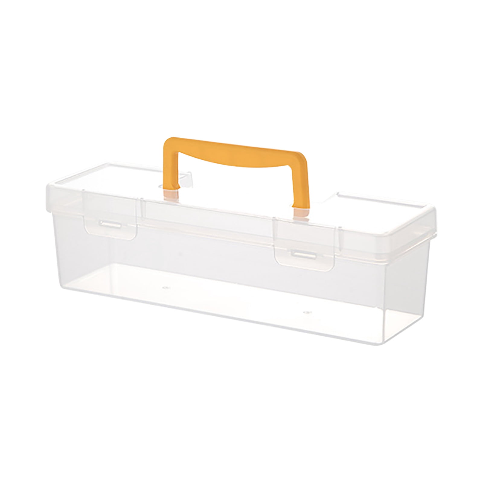 Transparent Impact-Resistant Tool Organizer Box, Portable Hardware Storage Case with Compartments, Screw Nut Bolt Plastic Container for DIY Garage Workshop