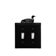 thumbnail image 1 of Village Wrought Iron ESS-116 Loon Switch Cover Double - Black, 1 of 3