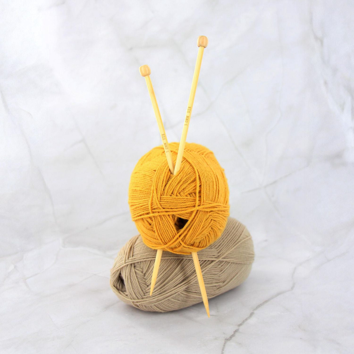 LOVE KNITTING 25 cm (10 po) aiguilles à tricoter droites en bambou - 2 pièces, 25 cm (9.8 po), 5 mm (0.2 po)
