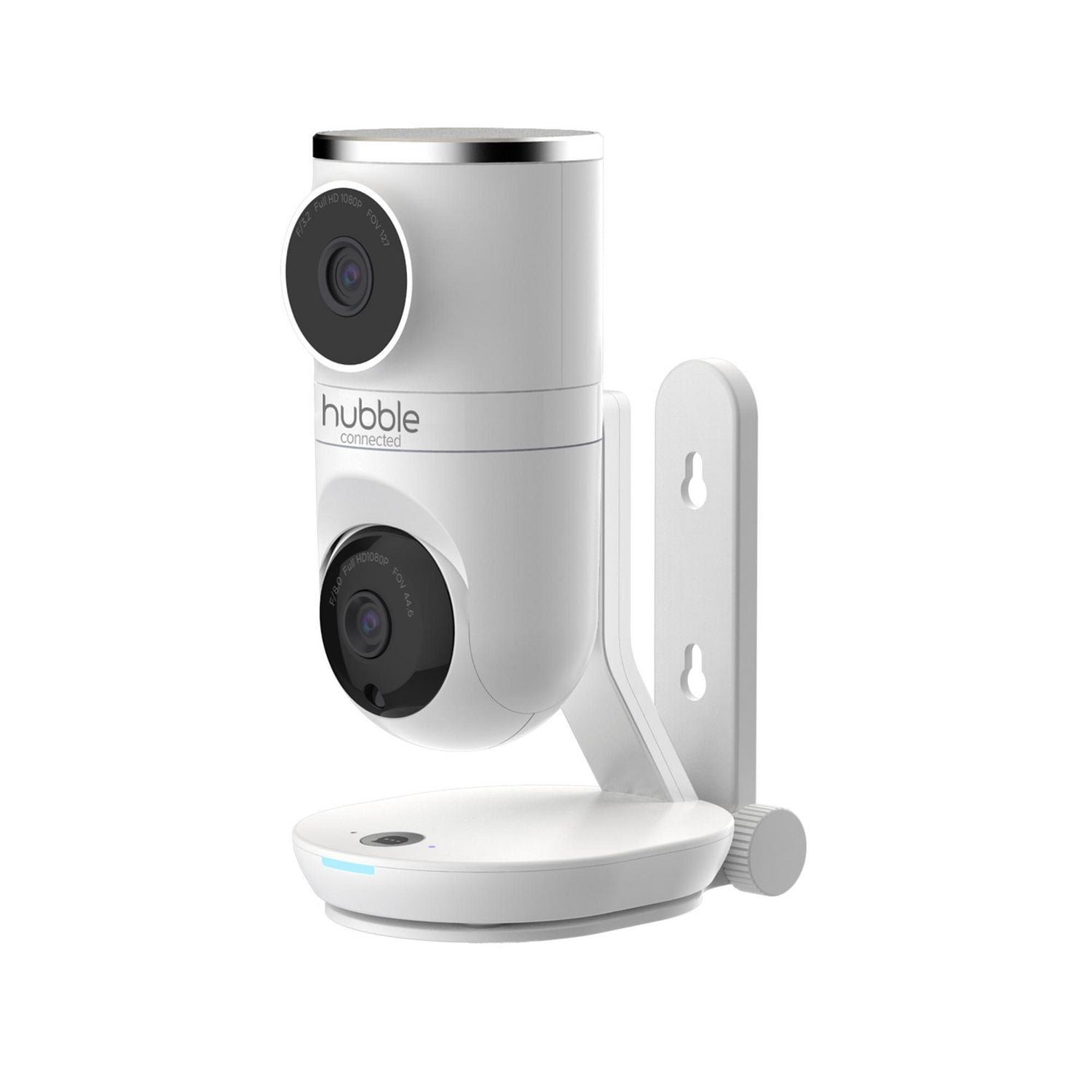 Hubble Connected Nursery Pal Dual Vision Cam, Smart HD Dual Camera Baby Monitor with Motion Tracking & Sleep Routine Management - White