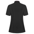 thumbnail image 4 of Eandarui Women Short Sleeve Chef Jacket Professional Chef Coat Work Uniform for Hotel Cooking Kitchen Black M, 4 of 5
