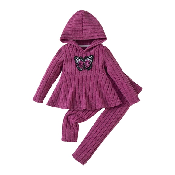Ymyiu Baby Girls' Clothing Casual Baby Girl 2-Piece Outfit Set: Soft Infant Top + Comfy Toddler Pant (Hot Pink,18-24 Months)