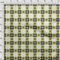 thumbnail image 3 of oneOone Cotton Cambric Fabric Check Ikat Print Fabric BTY 56 Inch Wide, 3 of 4