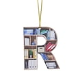 thumbnail image 1 of Book Lovers Heart Shaped Bookshelf Pendant Acrylic Ornament, 1 of 5