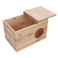 thumbnail image 3 of Natural Safety Wood Pets Animal Chinchilla Squirrel Mating Breeding Box Nesting House Cage, 3 of 14