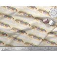 thumbnail image 2 of Soimoi White polyester Crepe Fabric House & Landscape Nature Print Fabric by the Yard 42 Inch Wide, 2 of 5