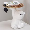 thumbnail image 2 of GROWTH TANK Creative Bear Statue Storage Tray Resin Figurine Sculpture Desktop Jewelry, 2 of 8