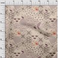 thumbnail image 3 of oneOone Rayon Light Brown Fabric Asian Japanese Pattern Dress Material Fabric Print Fabric By The Yard 56 Inch Wide, 3 of 4