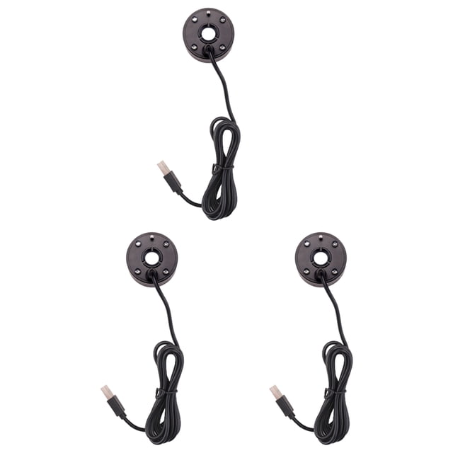 3X Mist Maker, USB Port 4 Color LED Lights Mini Mister Fog Machine, Fountain Garden Pond Water Fogger Atomizer Black