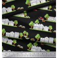 thumbnail image 2 of Soimoi polyester Crepe Fabric Vehicles,Tree & Shops Architectural Print Sewing Fabric Yard 52 Inch Wide, 2 of 3