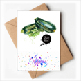 thumbnail image 1 of Zucchini Vegetable Tasty Healthy Watercolor Welcome Back Greeting Cards Envelopes Blank, 1 of 3