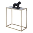 thumbnail image 2 of Convenience Concepts Gold Coast Table de Chevet en Faux Marbre avec Cadre en Métal Doré, 2 of 4