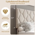 thumbnail image 4 of Yiwa Twin Bed Frame with Upholstered Headboard, Upholstered Bed Frame, Heavy-Duty Platform Bed Frame with Adjustable Headboard, Strong Wood Slat Support/No Box Spring Needed/Noise Free, 4 of 6