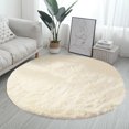 thumbnail image 3 of YAOMOBB Soft Rug for Living Room Super Soft Luxury Solid Color Round Fluffy Area Rug for Comfortable Plush Bedroom Nursery Carpeting, 3 of 7