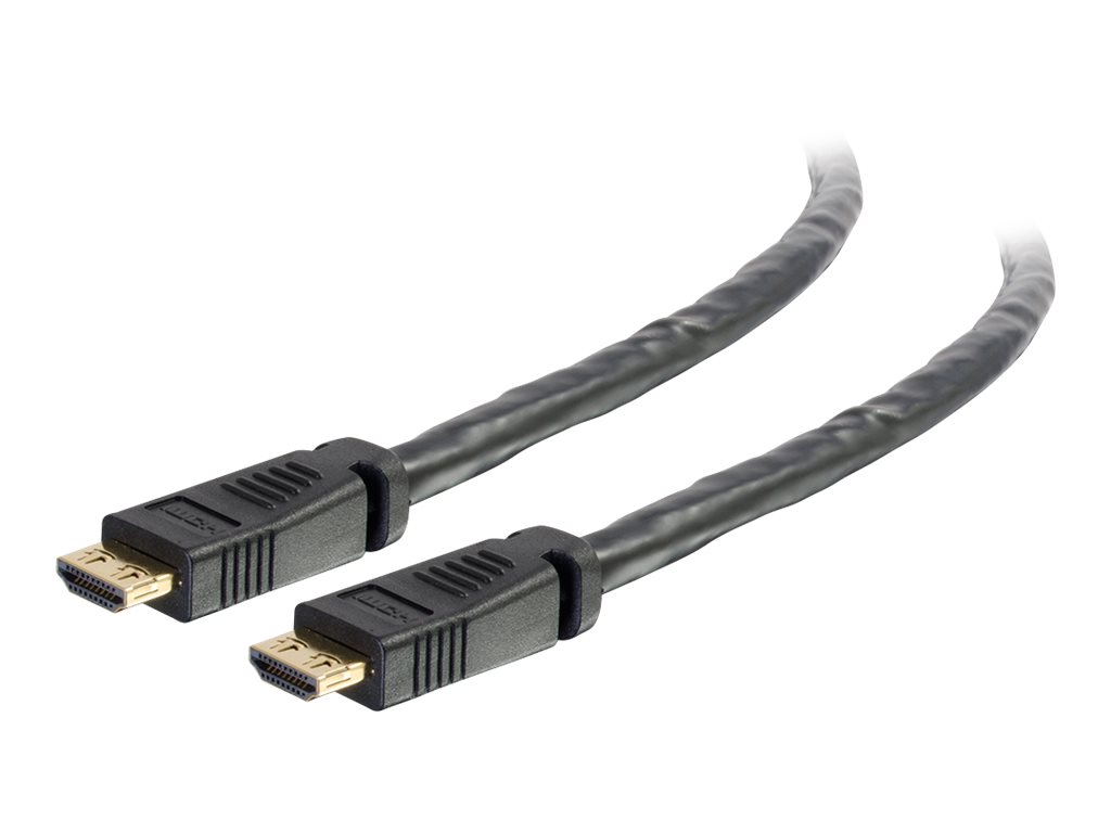 C2G 35ft HDMI Cable with Gripping Connectors - Plenum CL2P-Rated