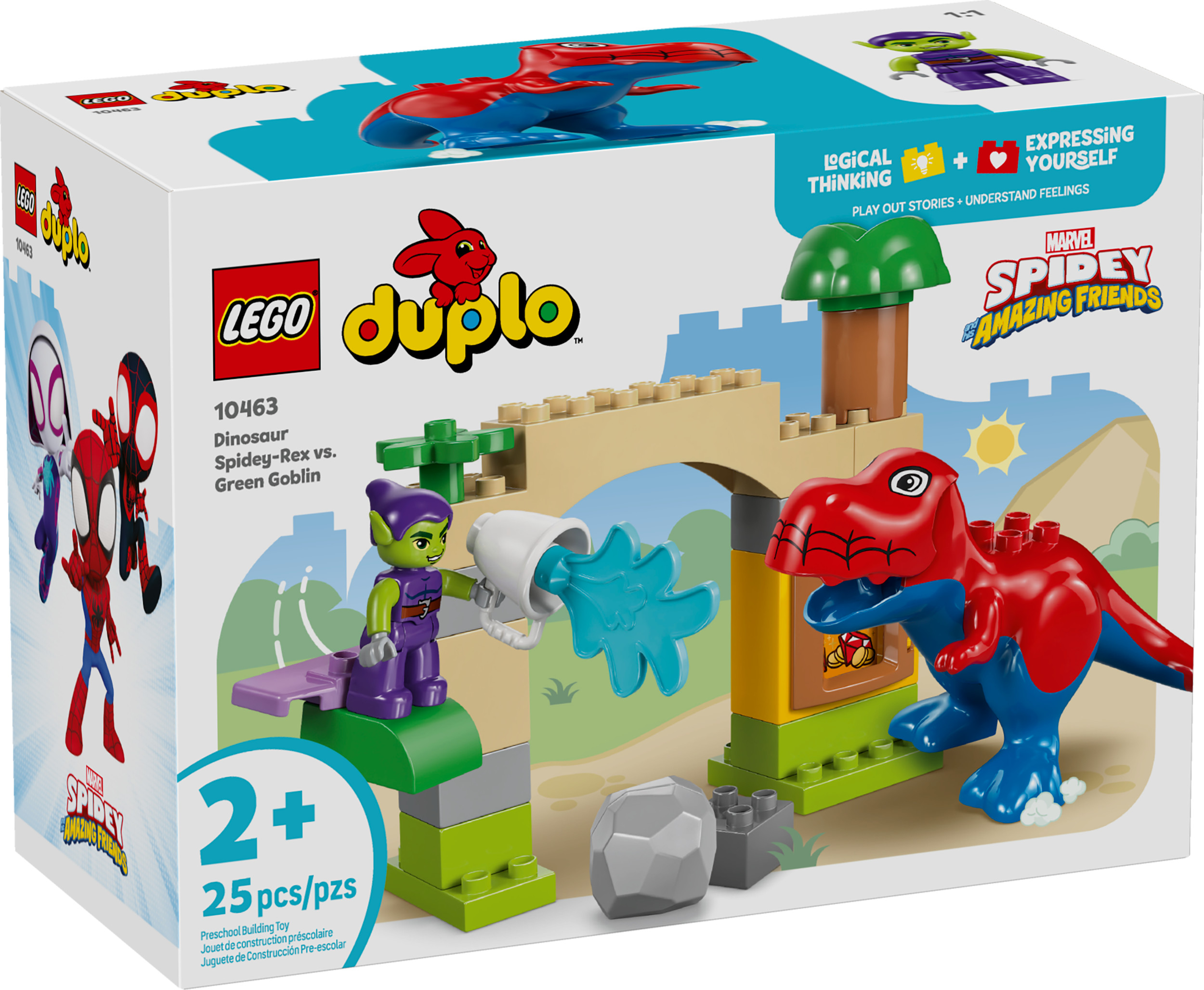 LEGO DUPLO │Marvel Le dinosaure Spidey-Rex contre le Bouffon Vert 10463